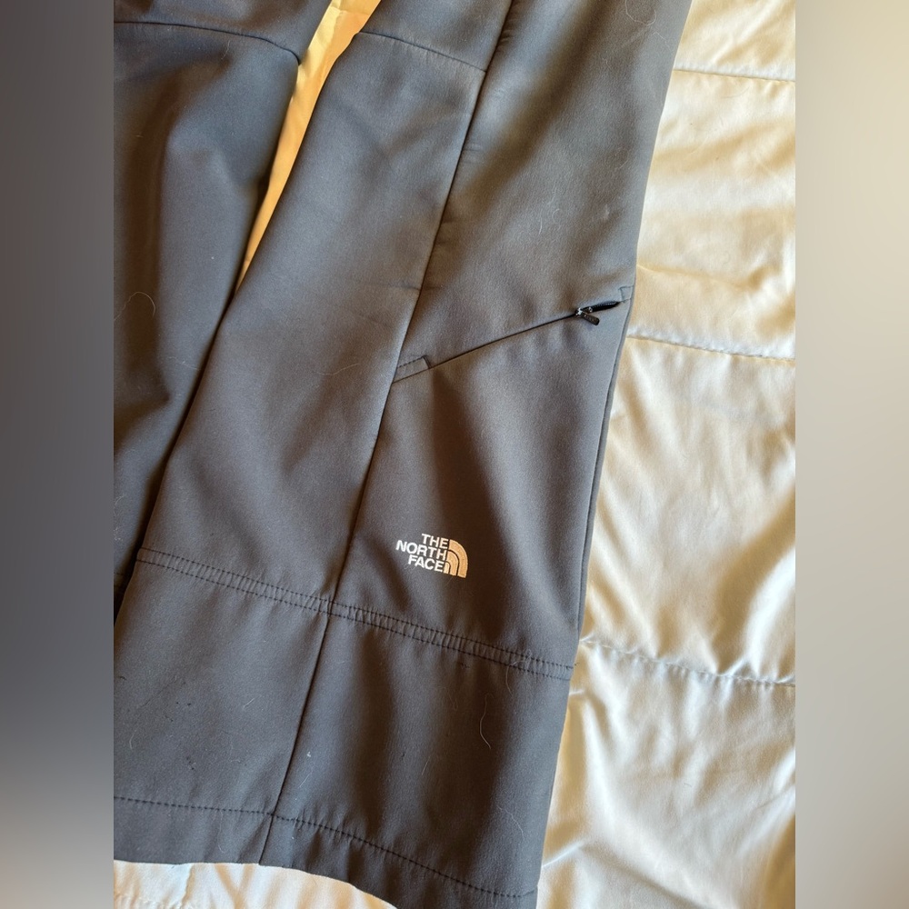 Women's The North Face Apex Softshell Ski Pants Black Charcoal, Size M, Flaws - Picture 3 of 14